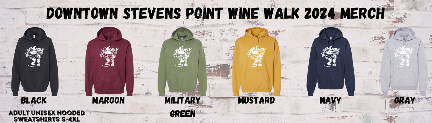 Wine Walk 2024 Hooded Sweatshirt (Adult Unisex)