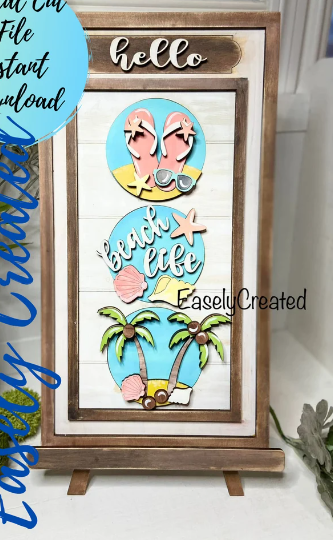 Interchangeable Easel Beach Life