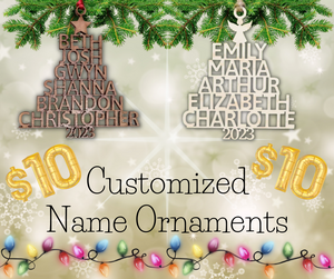 Customized Name Ornaments