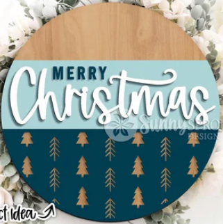 Merry Christmas Simple Door Sign