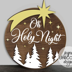 Oh Holy Night Door Sign