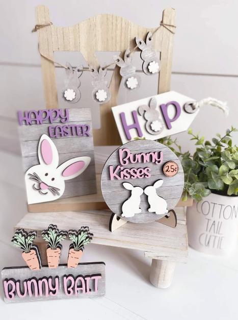 Easter Tiered Tray Bunny Kisses