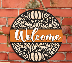 24 Hour Sale 9” Welcome Autumn Door Sign (Unfinished)