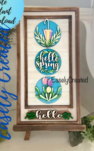 Interchangeable Easel Hello Spring