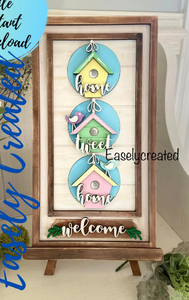 Interchangeable Easel Home Tweet Home