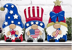 Gnomes Shelf Sitter Set of 3 4th of July