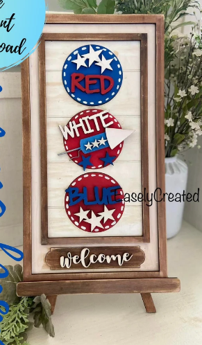 Interchangeable Easel 4th of July