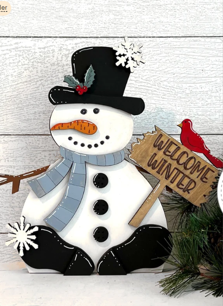 Snowman Shelf Sitter Decor