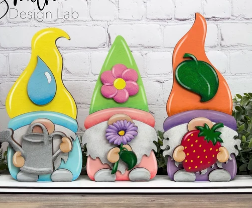 Gnomes Shelf Sitter Set of 3 Spring