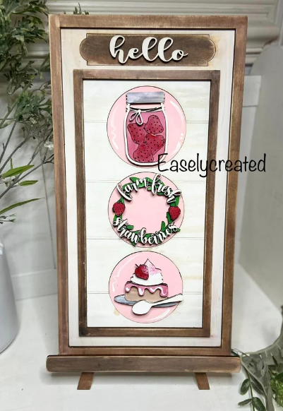 Interchangeable Easel Strawberry Farm