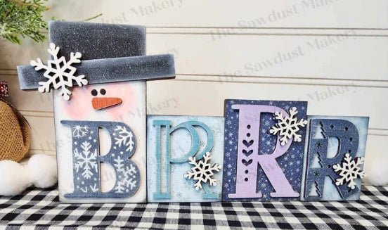 BRRR Word Block Wooden Decor