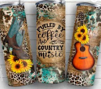 Fueled By Coffee & Country Music 20oz Tumbler