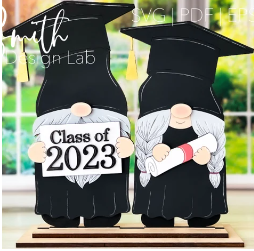 Gnomes Shelf Sitter Set of 2 Graduation 2024