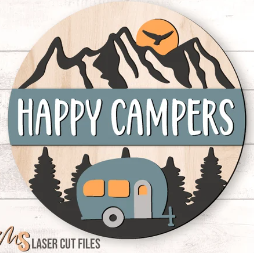 Happy Campers Door Sign