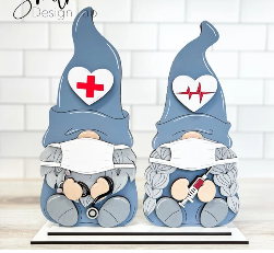 Gnomes Shelf Sitter Set of 2 Nurse