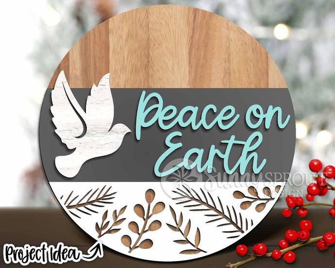 Peace on Earth Door Sign