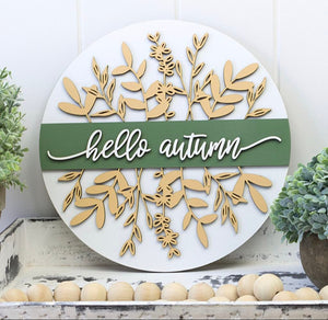 Hello Autumn Door Sign