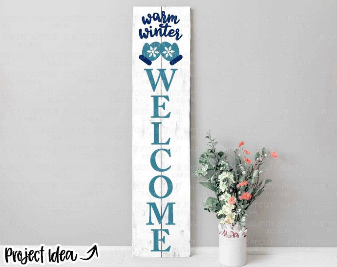 Warm Winter Welcome Porch Sign