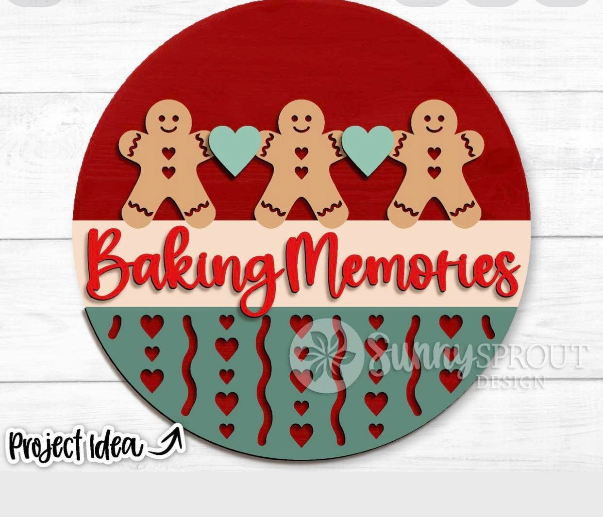 Baking Memories Door Sign