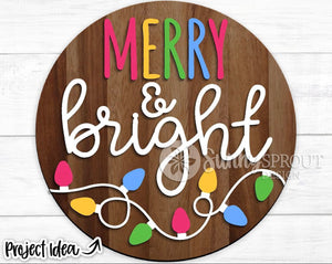 Merry & Bright Door Sign