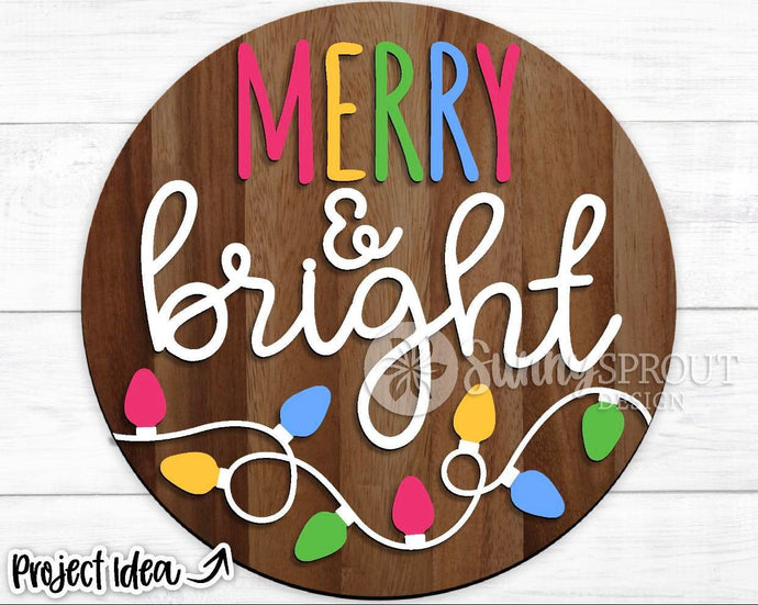Merry & Bright Door Sign