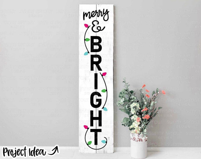 Merry & Bright Porch Sign