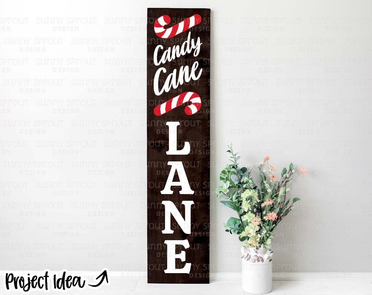 Candy Cane Lane Porch Sign