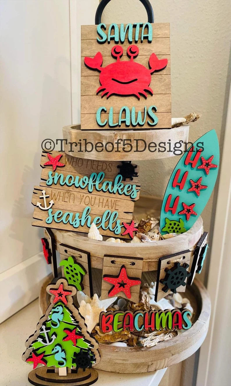 Beachmas Tiered Tray 3D Set