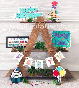 Birthday Tiered Tray 3D Set