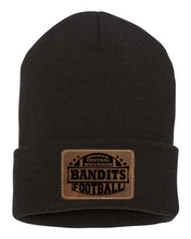 Load image into Gallery viewer, Cable Knit Beanie with Leather Patch