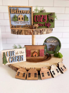 Cabin Tiered Tray 3D Set