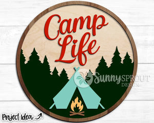 Camp Life Door Sign