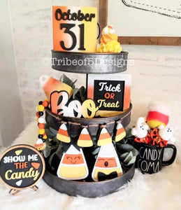 Candy Corn Tiered Tray 3D Set