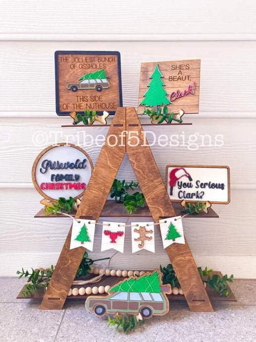 Christmas Vacation Tiered Tray 3D Set