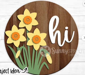 Daffodil Hi Spring Sign