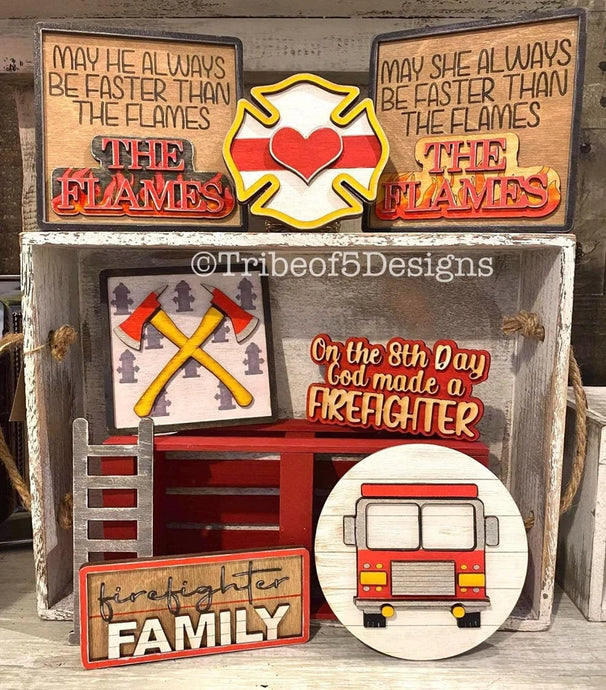 Firefighter Tiered Tray 3D Set