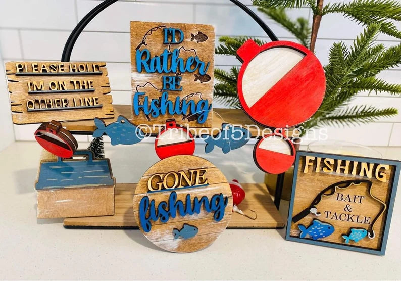 Fishing Tiered Tray 3D Set