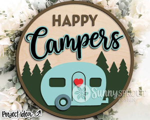 Happy Campers Door Sign