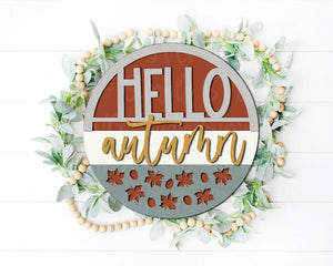 Hello Autumn Door Sign