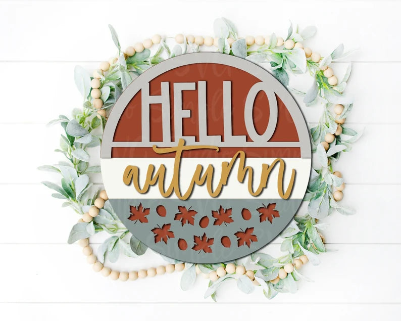 Hello Autumn Door Sign