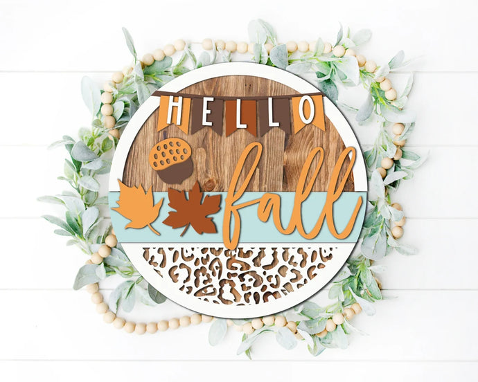 Hello Fall Door Sign