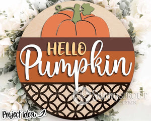 Hello Pumpkin Door Sign