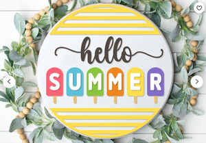 Hello Summer Door Sign