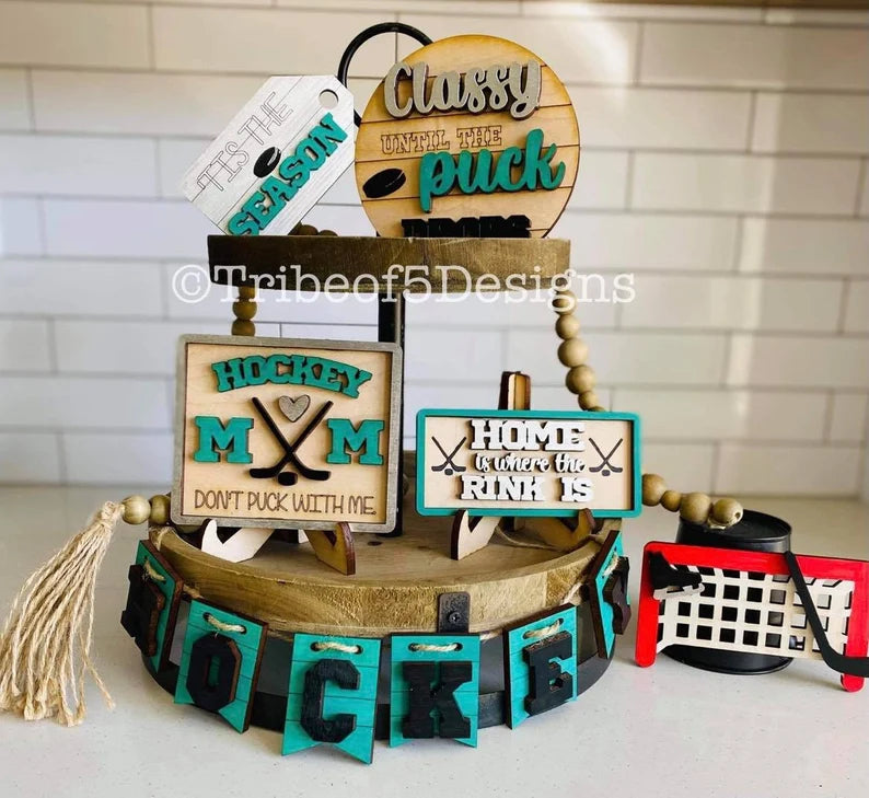 Hockey Tiered Tray 3D Set