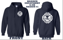 Load image into Gallery viewer, Dewey FD Hooded Navy Sweatshirt