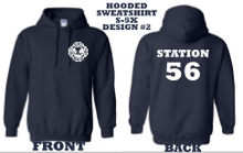 Load image into Gallery viewer, Dewey FD Hooded Navy Sweatshirt