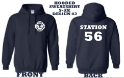 Dewey FD Hooded Navy Sweatshirt