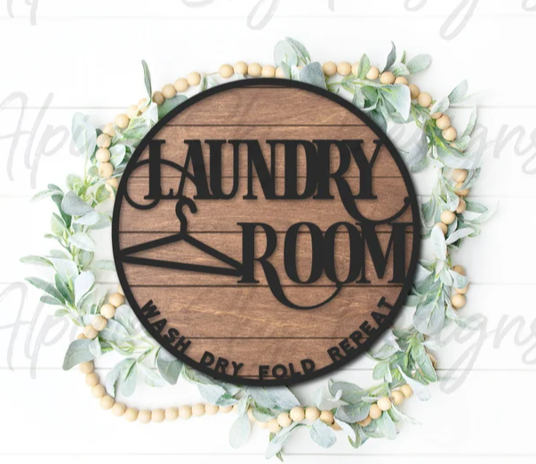 Laundry Room Door Sign