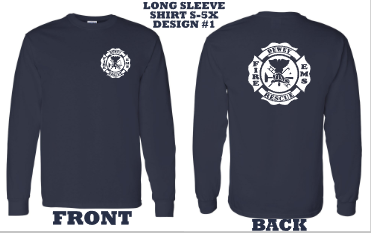 Dewey FD Long Sleeve Navy Shirt