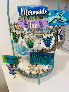 Mermaid Tiered Tray 3D Set